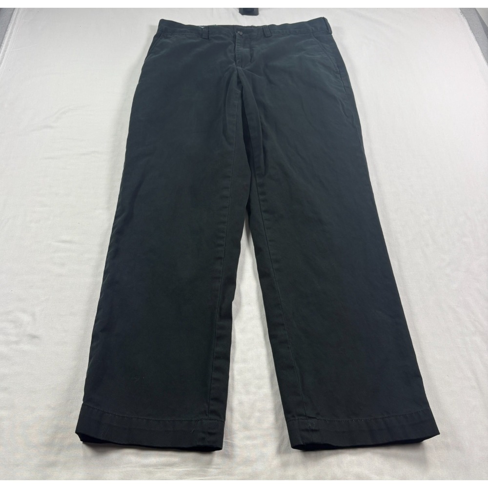 Vintage Polo Ralph Lauren Preston Pants Mens 34x32 (Fits 34x30) Black Chino Y2K